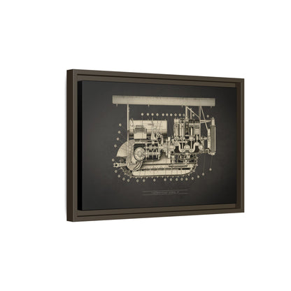 Vintage D7 Crawler Cutaway | Framed Wall Art on Matte Canvas
