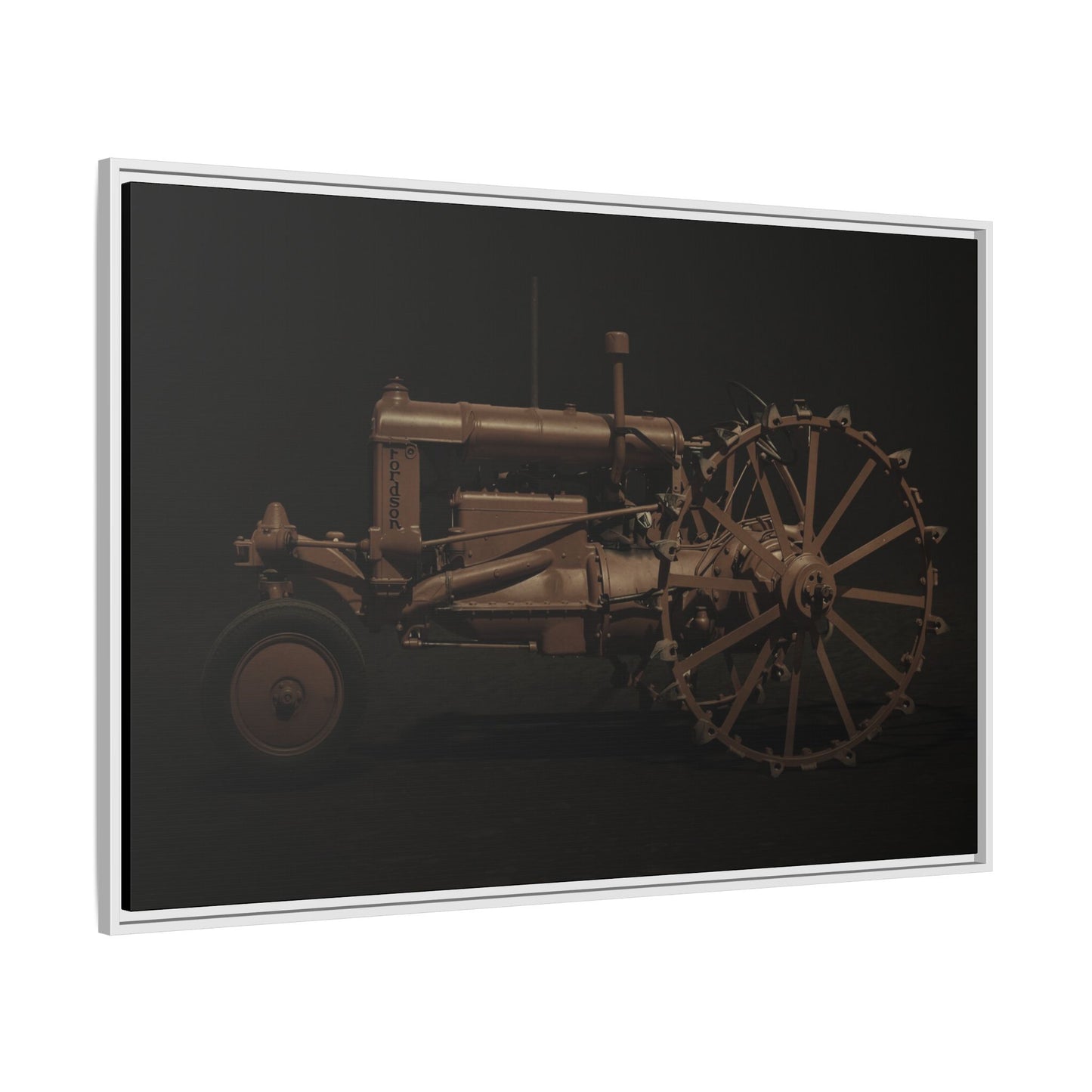 Vintage Ford Fordson Steel Wheel Photo Wall Art on Framed Canvas
