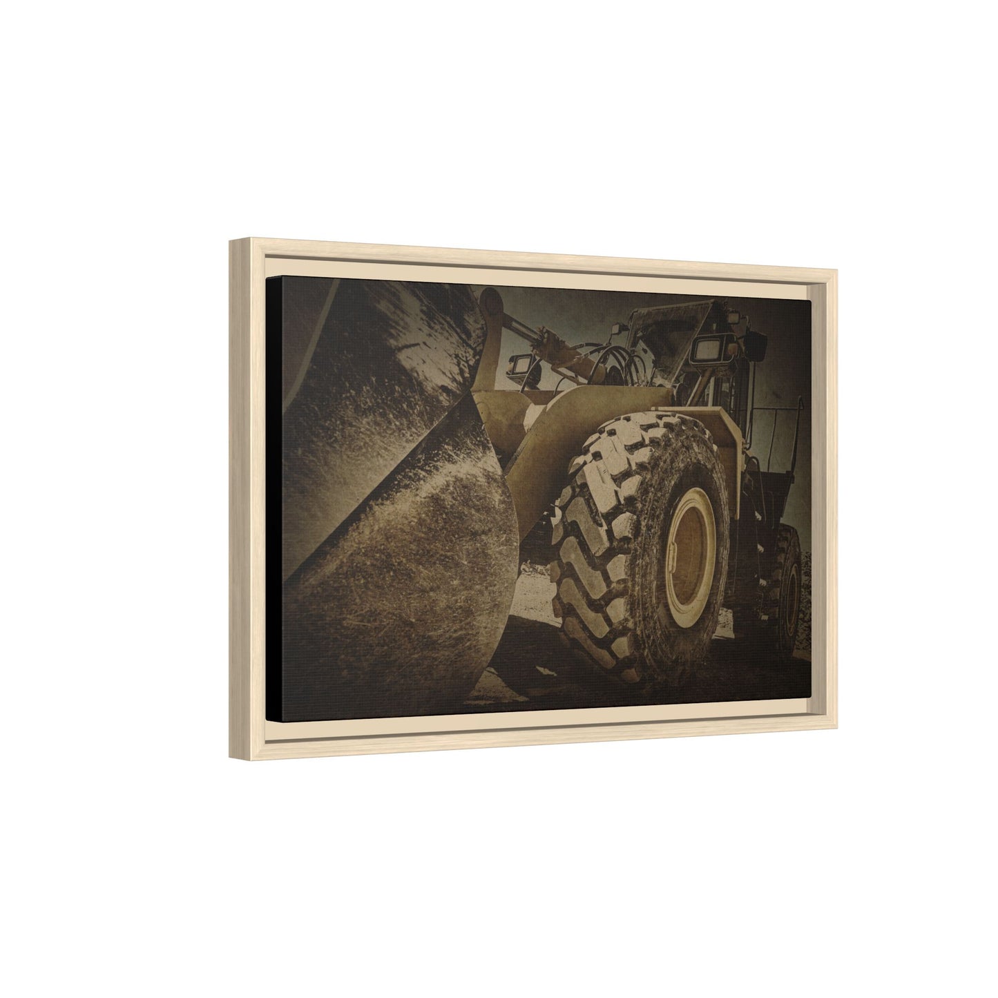 Big Bucket Loader | Framed Wall Art on Stretched Canvas