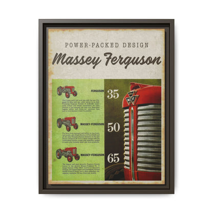 Vintage Massey Ferguson Tractor Advertisement Wall Art Print on Framed Canvas