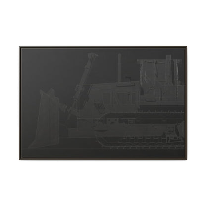 D2 Dozer Side View Technical Drawing | Framed Photo Wall Art on Canvas