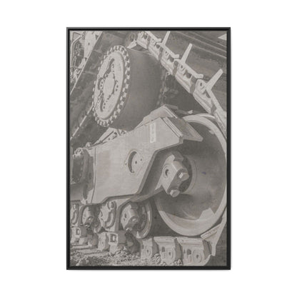 Epic D8 Dozer Triptych | Light Gray | Center Panel | Jondo | Matte Canvas Print (Framed)