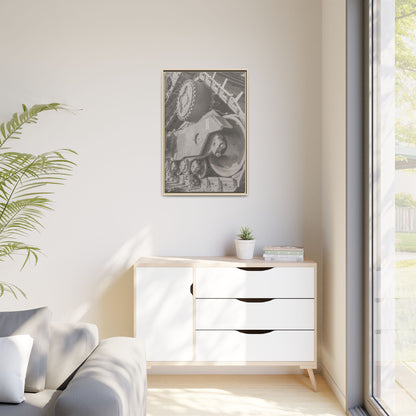 Epic D8 Dozer Triptych | Light Gray | Center Panel | Jondo | Matte Canvas Print (Framed)