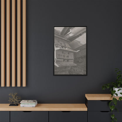 Epic D8 Dozer Triptych | Light Gray | Right  Panel | Jondo | Matte Canvas Print (Framed)