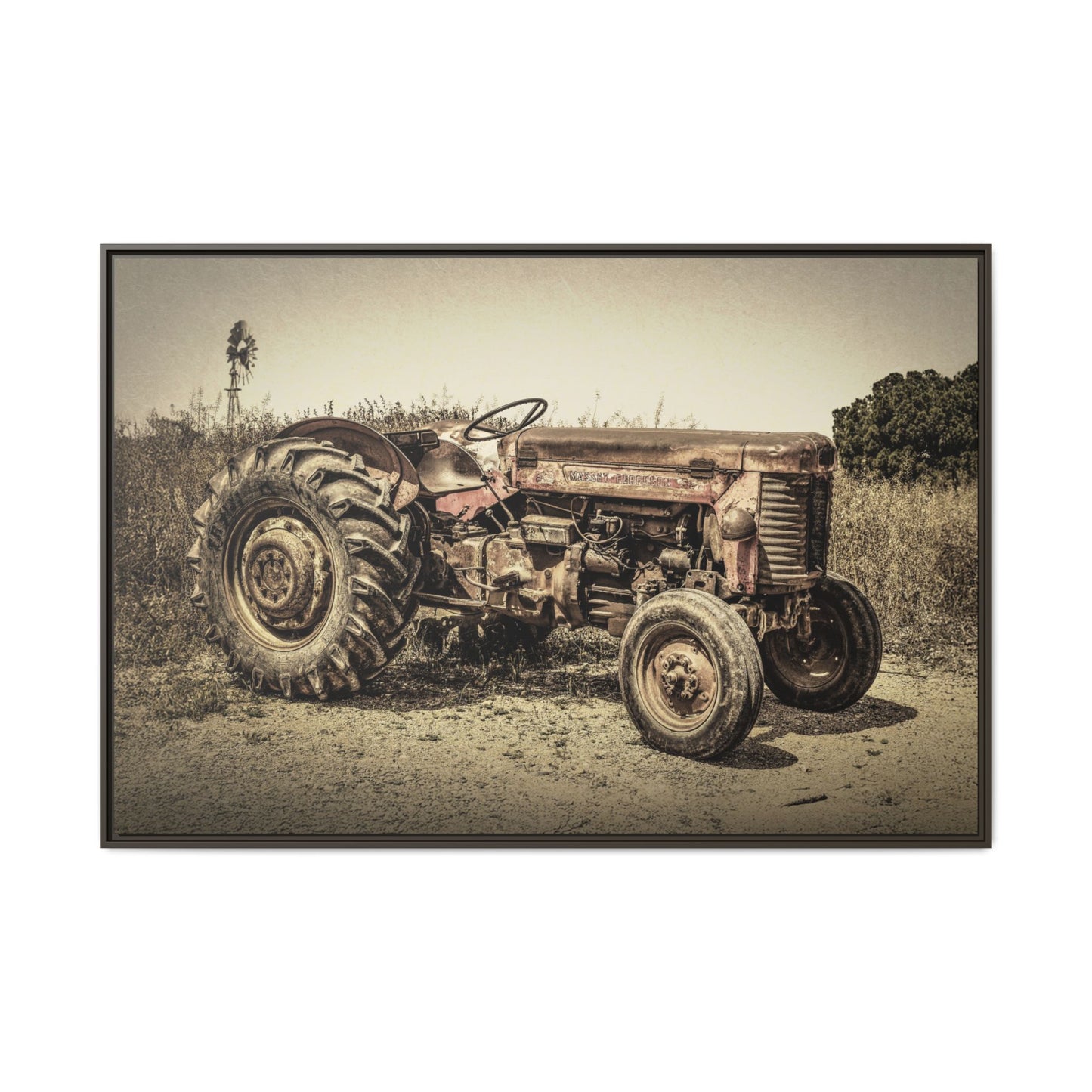 Vintage Massey Ferguson MF 35 - Framed Wall Art on Canvas