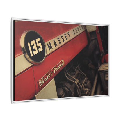 Vintage Massey 135 Close Up | Framed Wall Art on Stretched Canvas