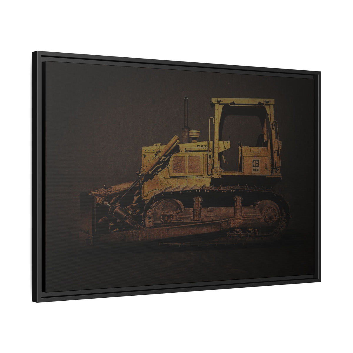 Classic D6D Dozer | Framed Wall Art on Stretched Canvas
