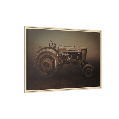 Weathered Vintage Farmall Tractor | Framed Wall Art on Stretched Canvas