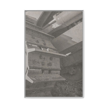 Epic D8 Dozer Triptych | Light Gray | Right  Panel | Jondo | Matte Canvas Print (Framed)