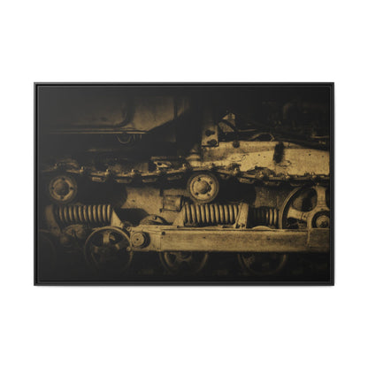 Dramatic Crawler Tracks | Framed Wall Art on Stretched Canvas