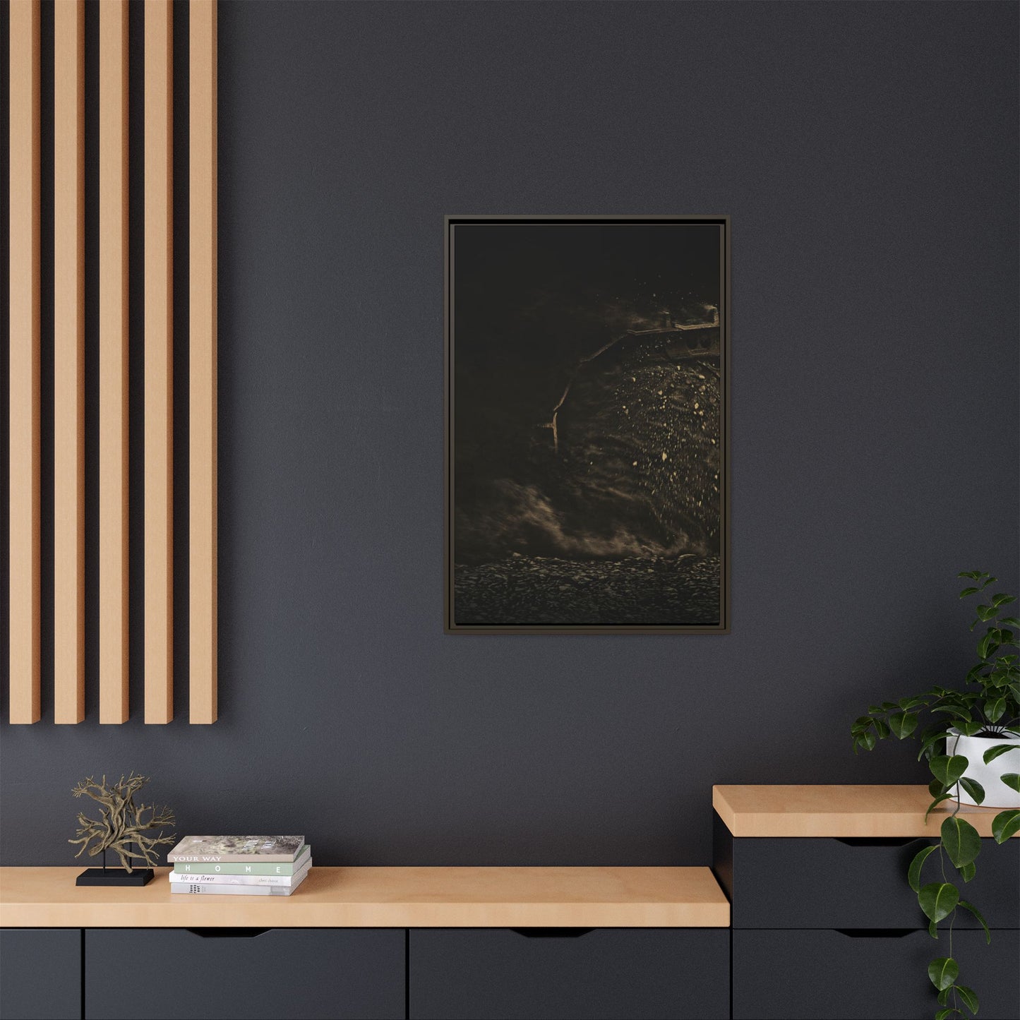 Epic Dozer Track Triptych Left | Matte Canvas Print (Framed)