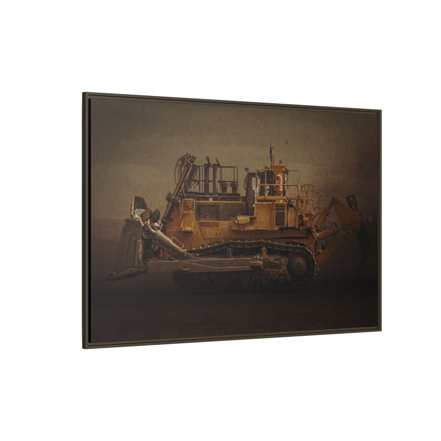 Big Komatsu Dozer | Framed Wall Art on Stretched Canvas
