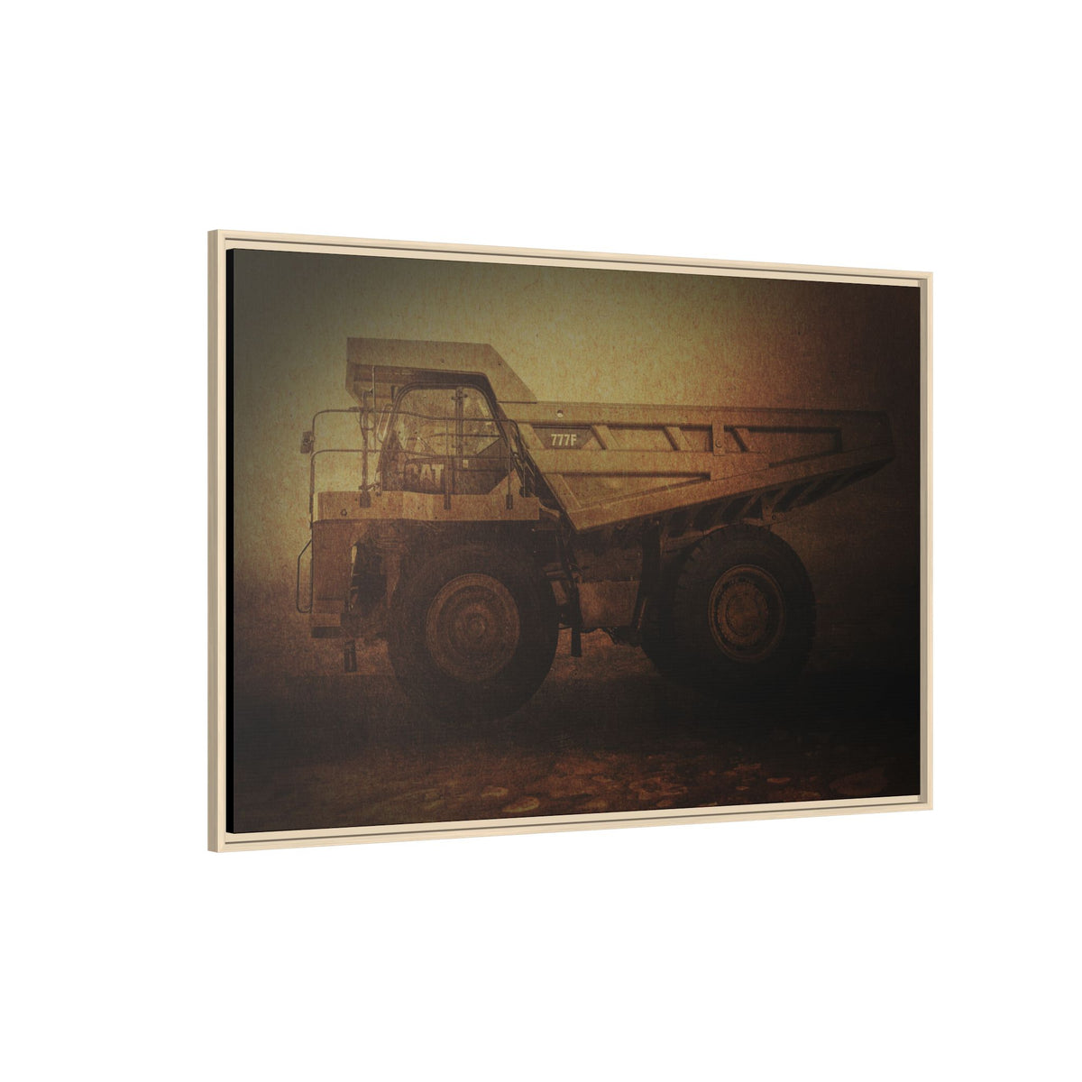 Big Wheel 777 Hauler Framed Wall Art on Stretched Canvas