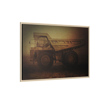 Big Wheel 777 Hauler Framed Wall Art on Stretched Canvas