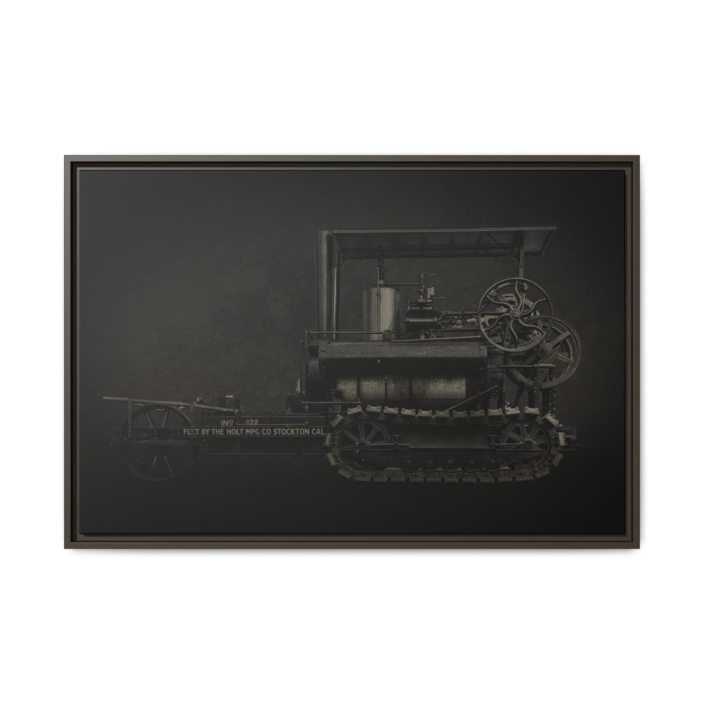 Vintage Holt Crawler Photo Wall Art on Canvas | Industrial Artwork