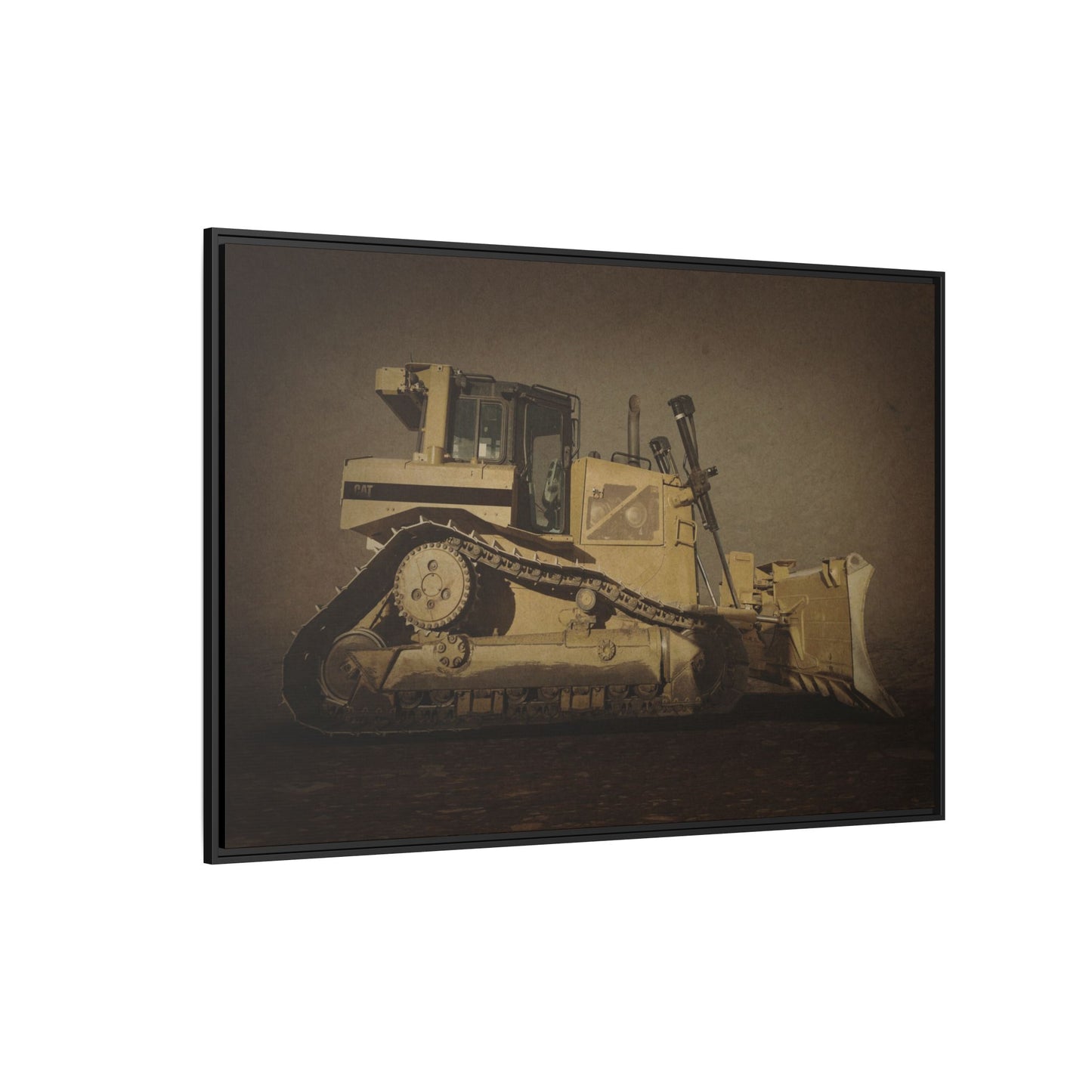 D8 Classic 90's Dozer | Framed Wall Art on Stretched Canvas