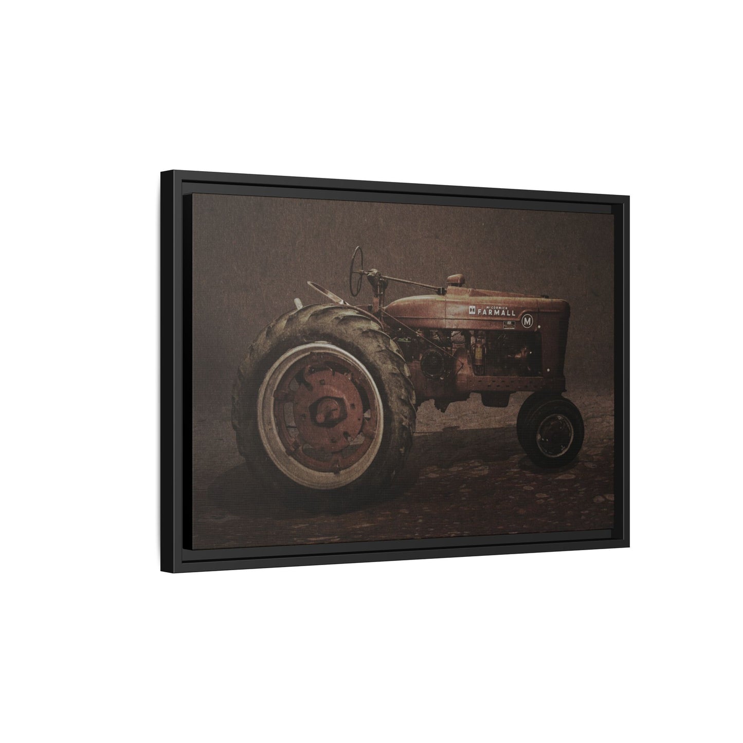 Vintage Farmall M Tractor | Framed Wall Art on Stretched Canvas