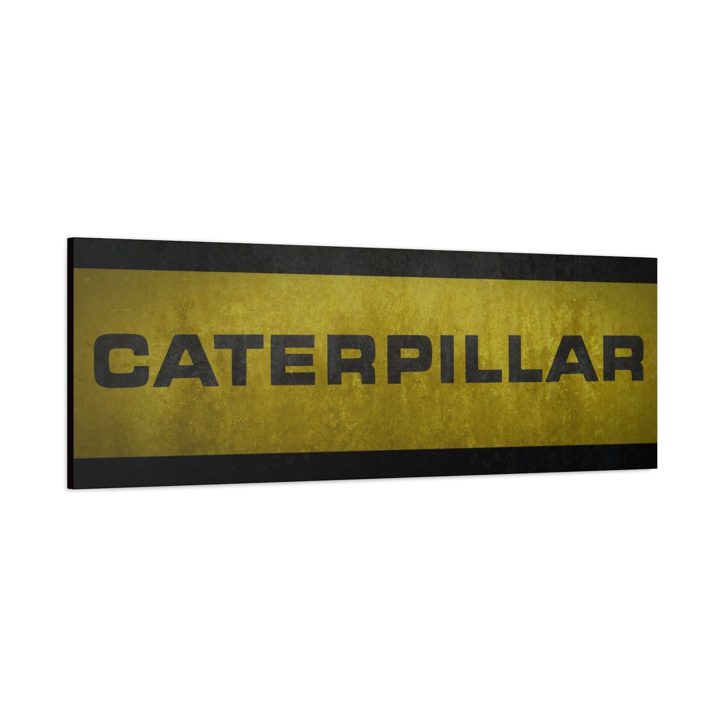 Caterpillar Distressed Text | Stretched Canvas (Unframed)