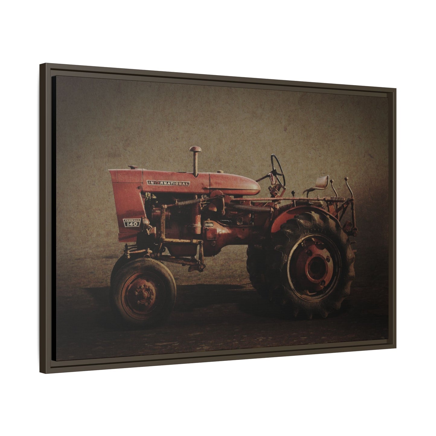 Vintage Farmall Model 140 Tractor | Framed Wall Art on Stretched Canvas