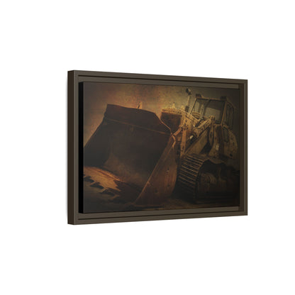 Classic 977K Dozer Action | Gold |  Framed Wall art on Stretched Canvas