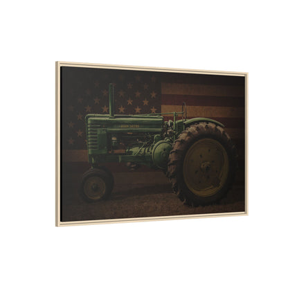 Patriotic John Deere Model G Tractor | Framed Wall Art on Stretched Canvas