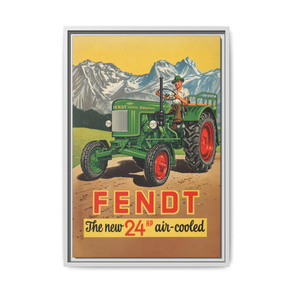 Vintage Fendt Air Cooled 24 Advertisement- Vintage Wall Art on Framed Canvas