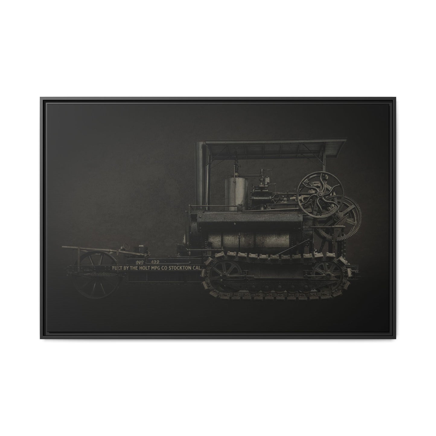 Vintage Holt Crawler Photo Wall Art on Canvas | Industrial Artwork