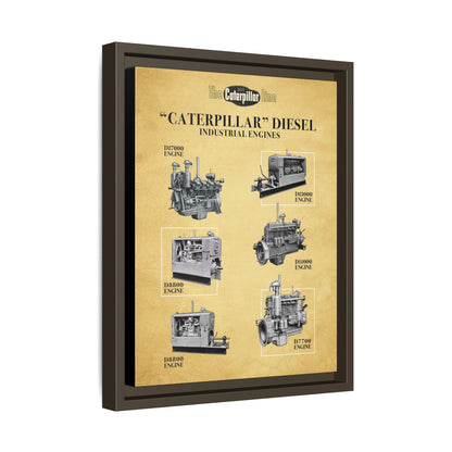 Diesel Power Engine Line Vintage Advertisement | Framed Wall Art on Canvas