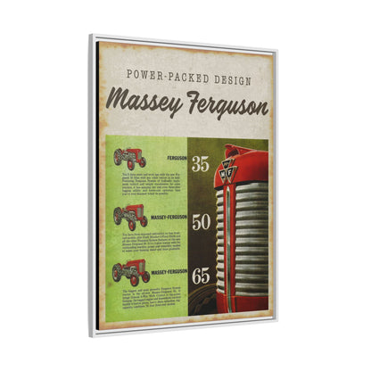 Vintage Massey Ferguson Tractor Advertisement Wall Art Print on Framed Canvas
