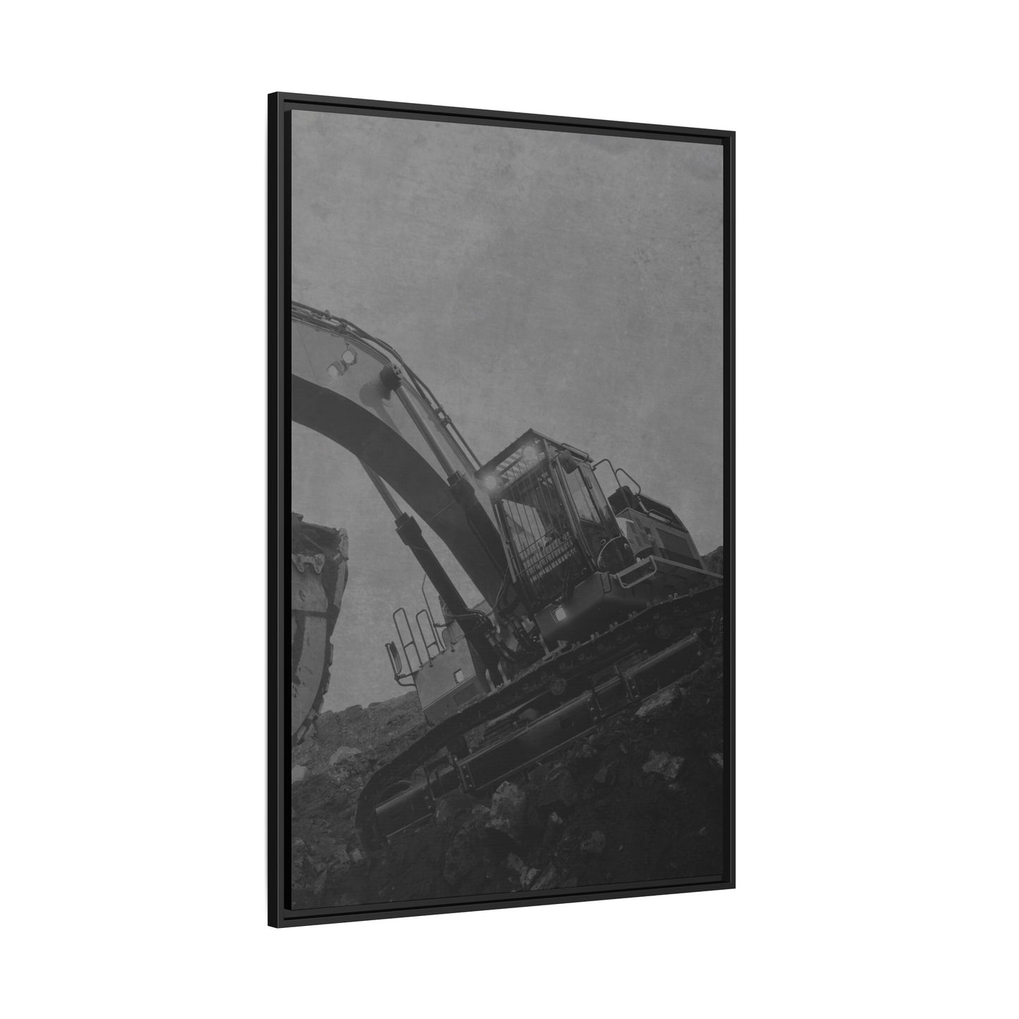 Copy of Excavator Triptych Center Jondo | Matte Canvas Print (Framed)