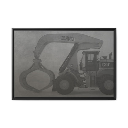 Wheel Loader with Grapple Side View | Framed Photo Wall Art on Canvas