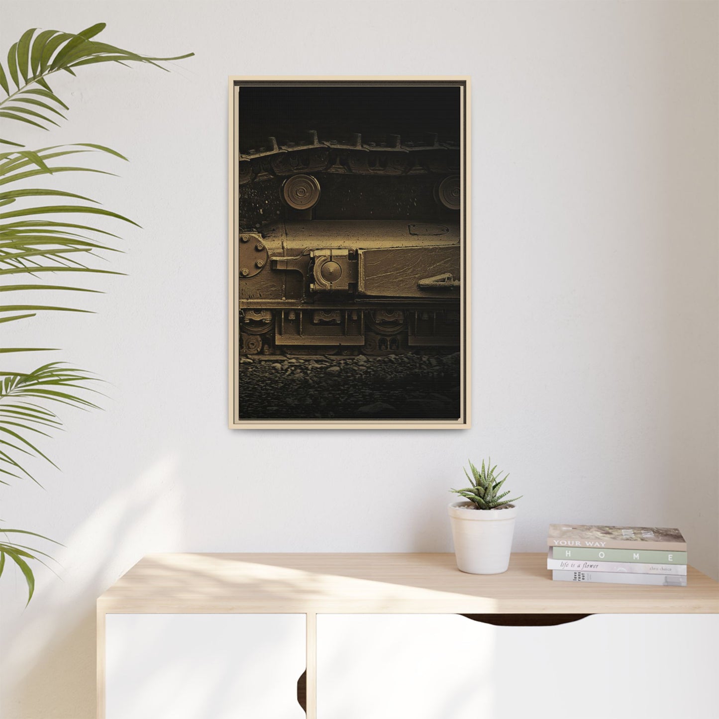 Epic Dozer Track Triptych Left | Matte Canvas Print (Framed)