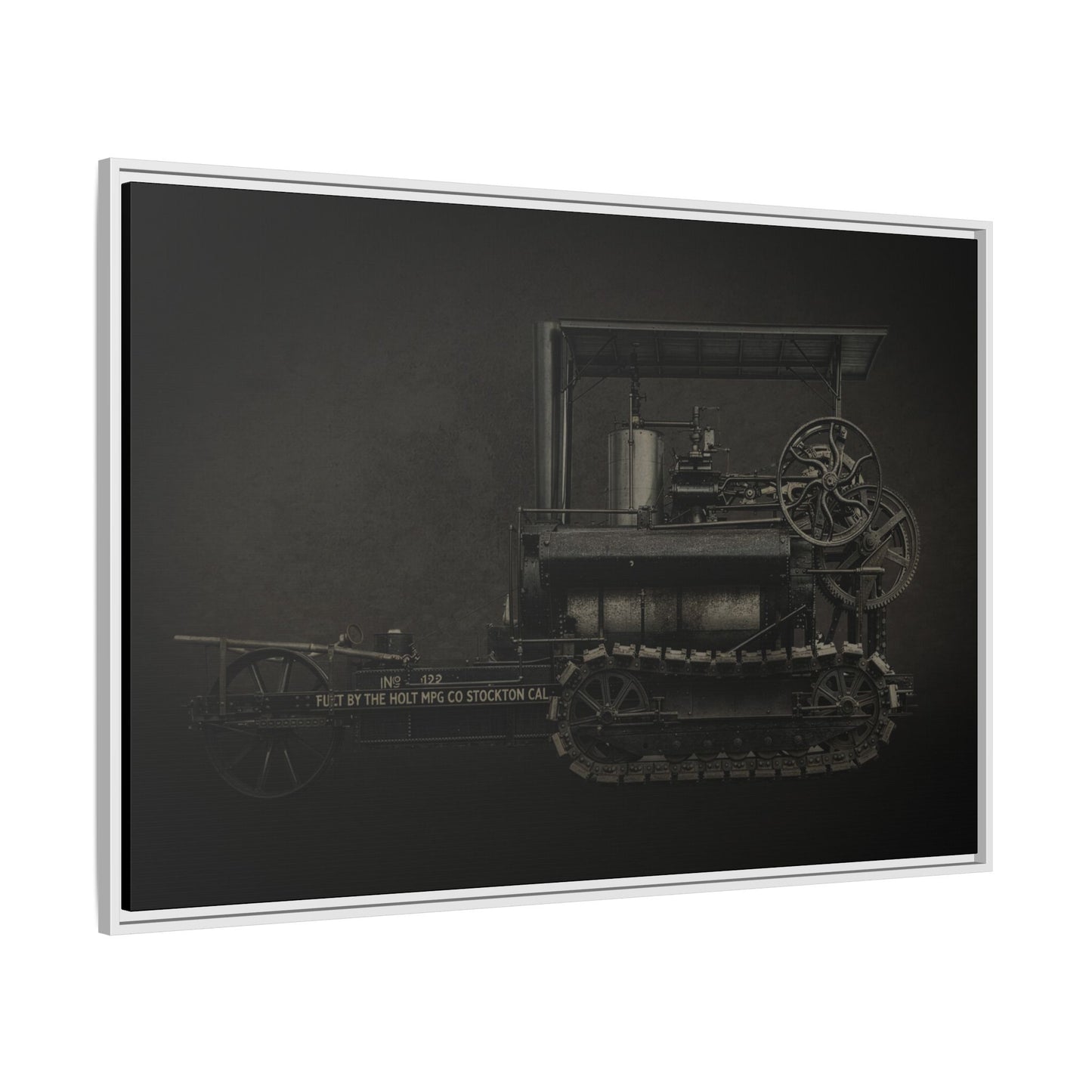 Vintage Holt Crawler Photo Wall Art on Canvas | Industrial Artwork