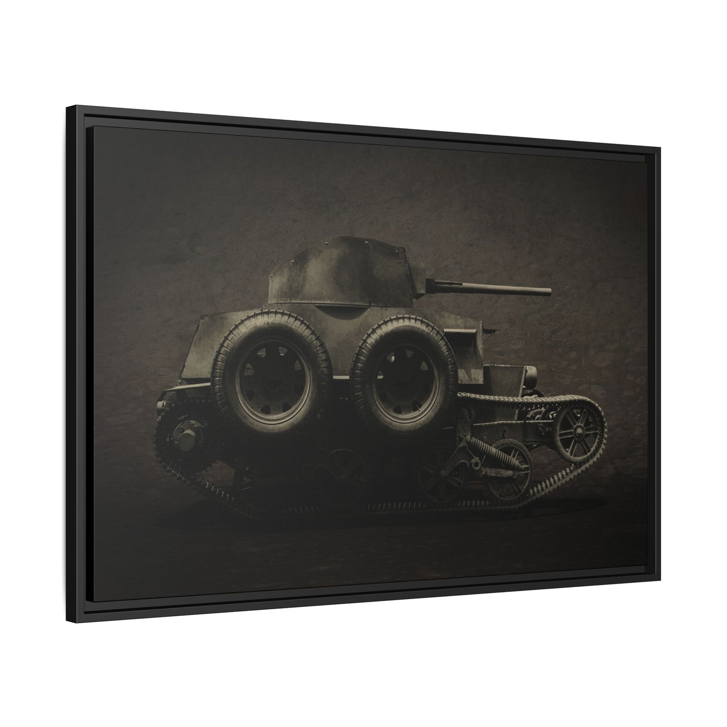 Vintage WWII  Schofield Tank Photo Art on Framed Canvas