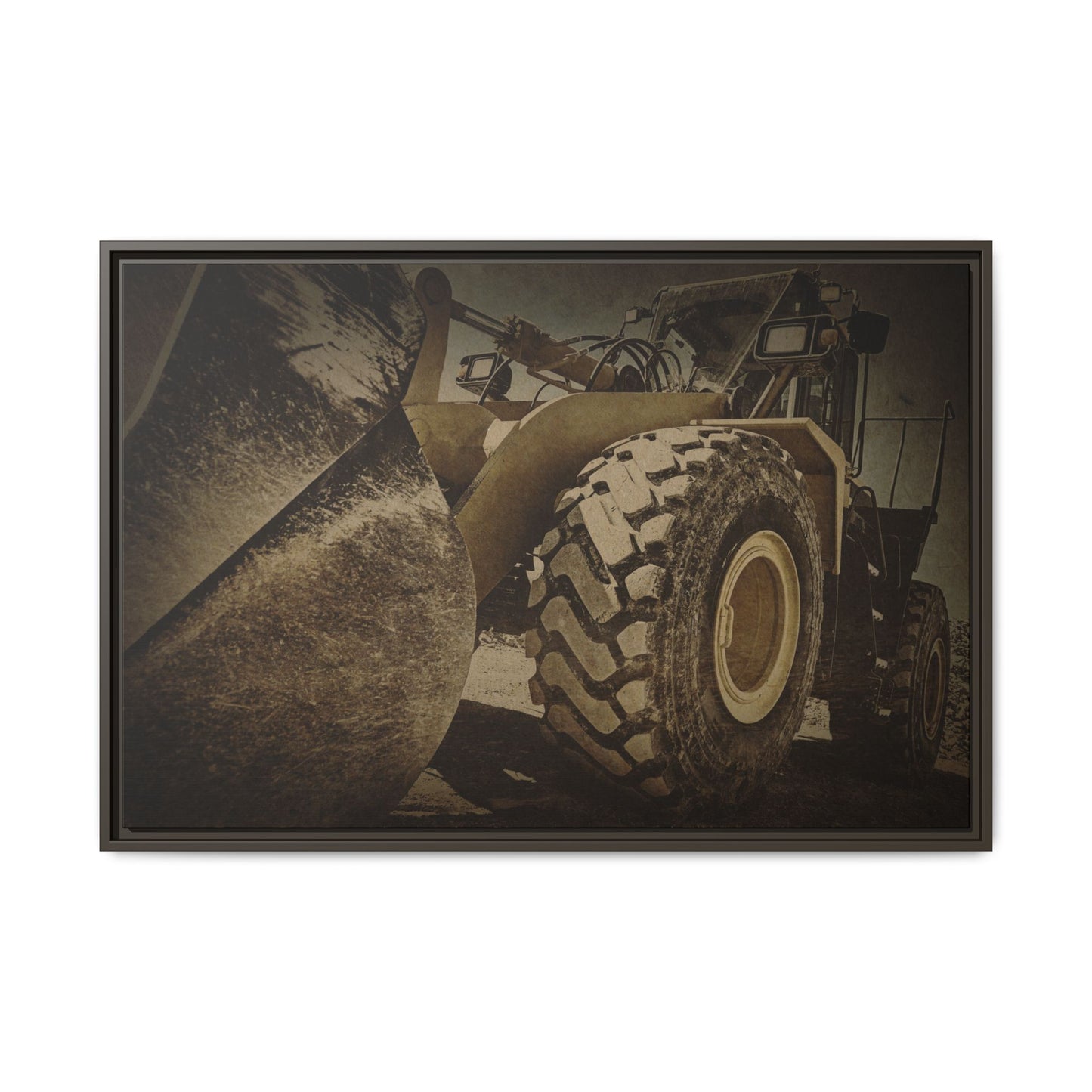 Big Bucket Loader | Framed Wall Art on Stretched Canvas