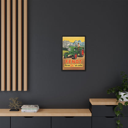 Vintage Fendt Air Cooled 24 Advertisement- Vintage Wall Art on Framed Canvas