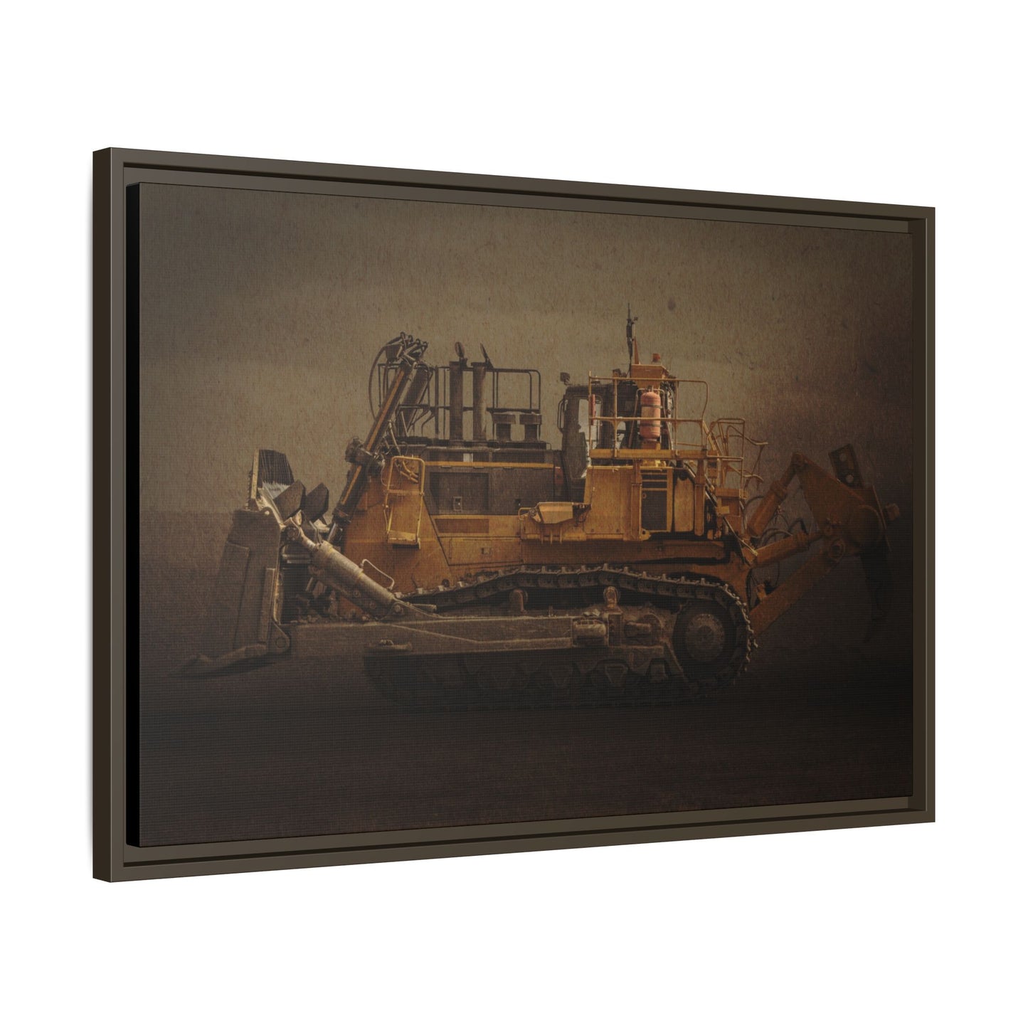 Big Komatsu Dozer | Framed Wall Art on Stretched Canvas