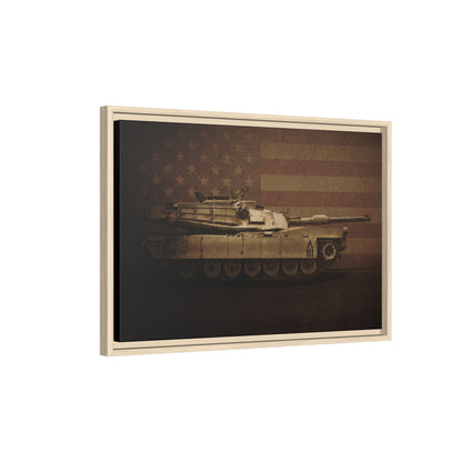Patriotic Abrams M1 Tank | Framed Wall Art on Stretched Canvas
