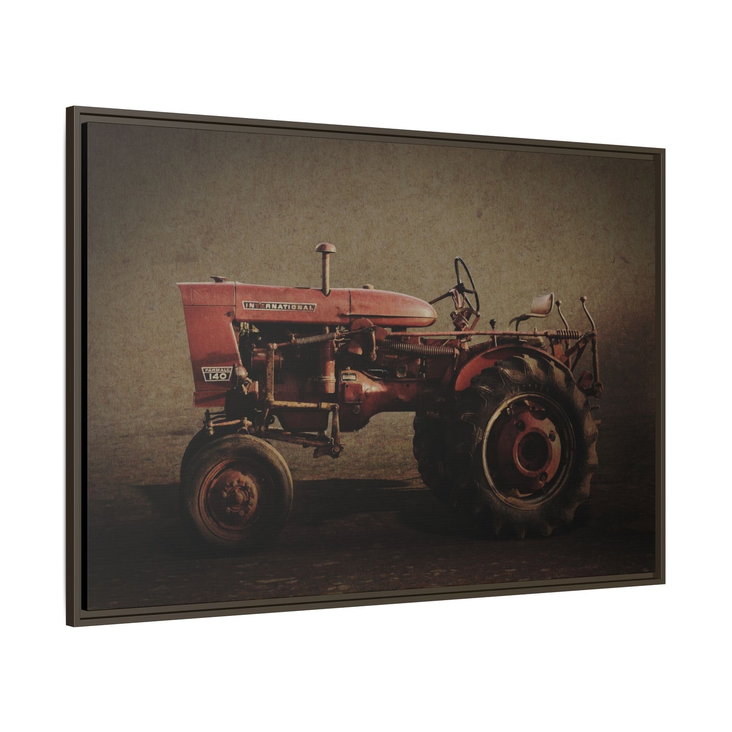 Vintage Farmall Model 140 Tractor | Framed Wall Art on Stretched Canvas