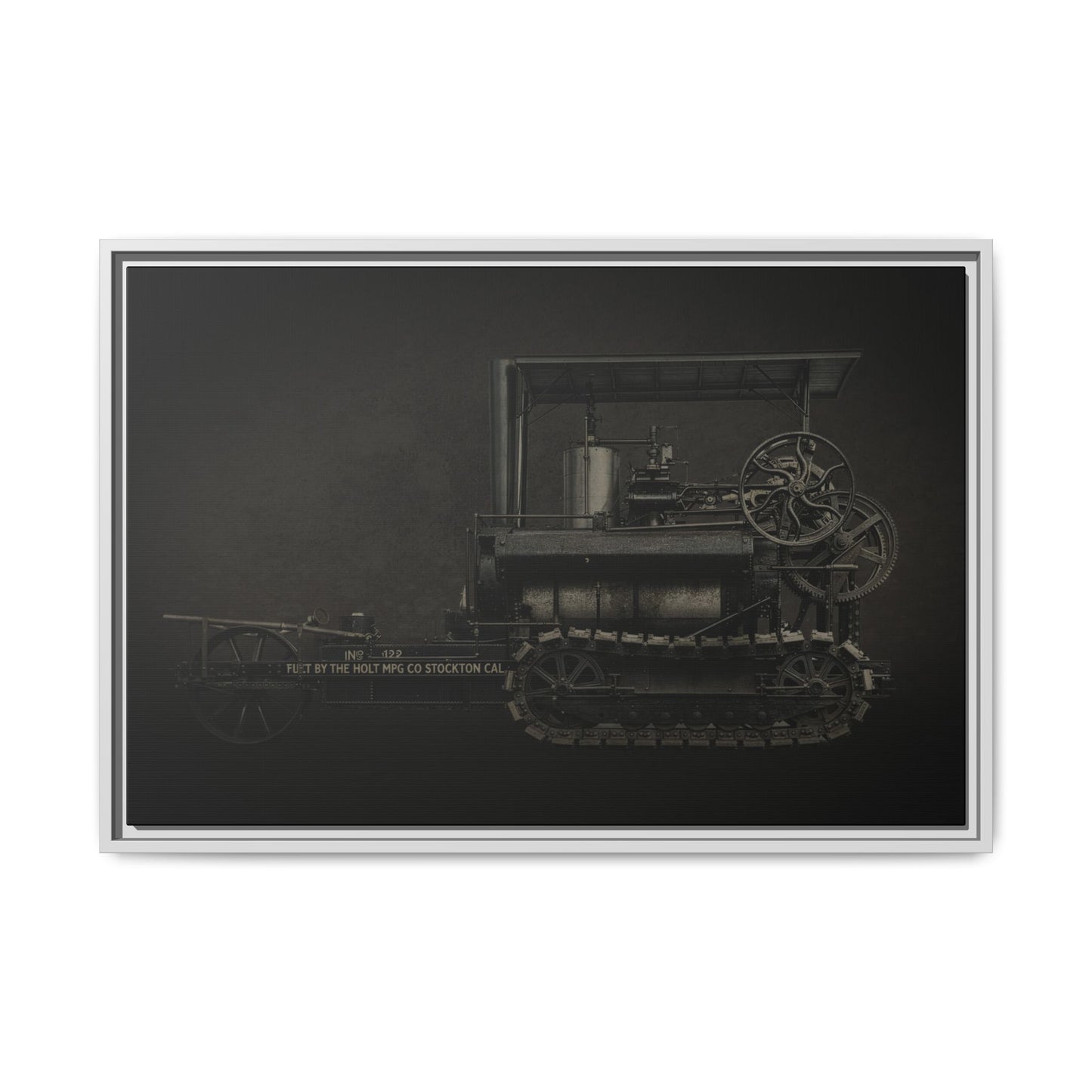 Vintage Holt Crawler Photo Wall Art on Canvas | Industrial Artwork