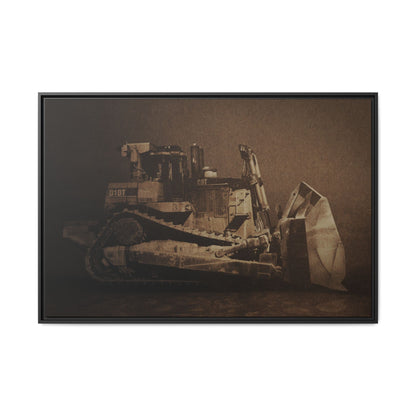 Classic D10T Dozer | Framed Wall Art on Stretched Canvas