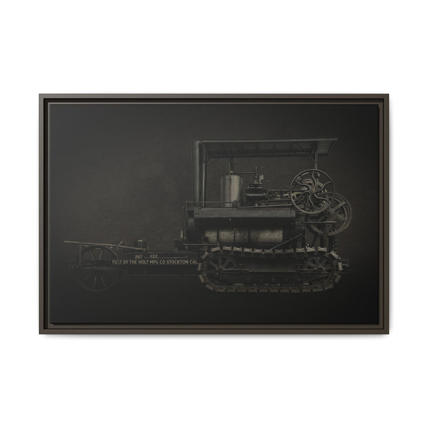 Vintage Holt Crawler Photo Wall Art on Canvas | Industrial Artwork