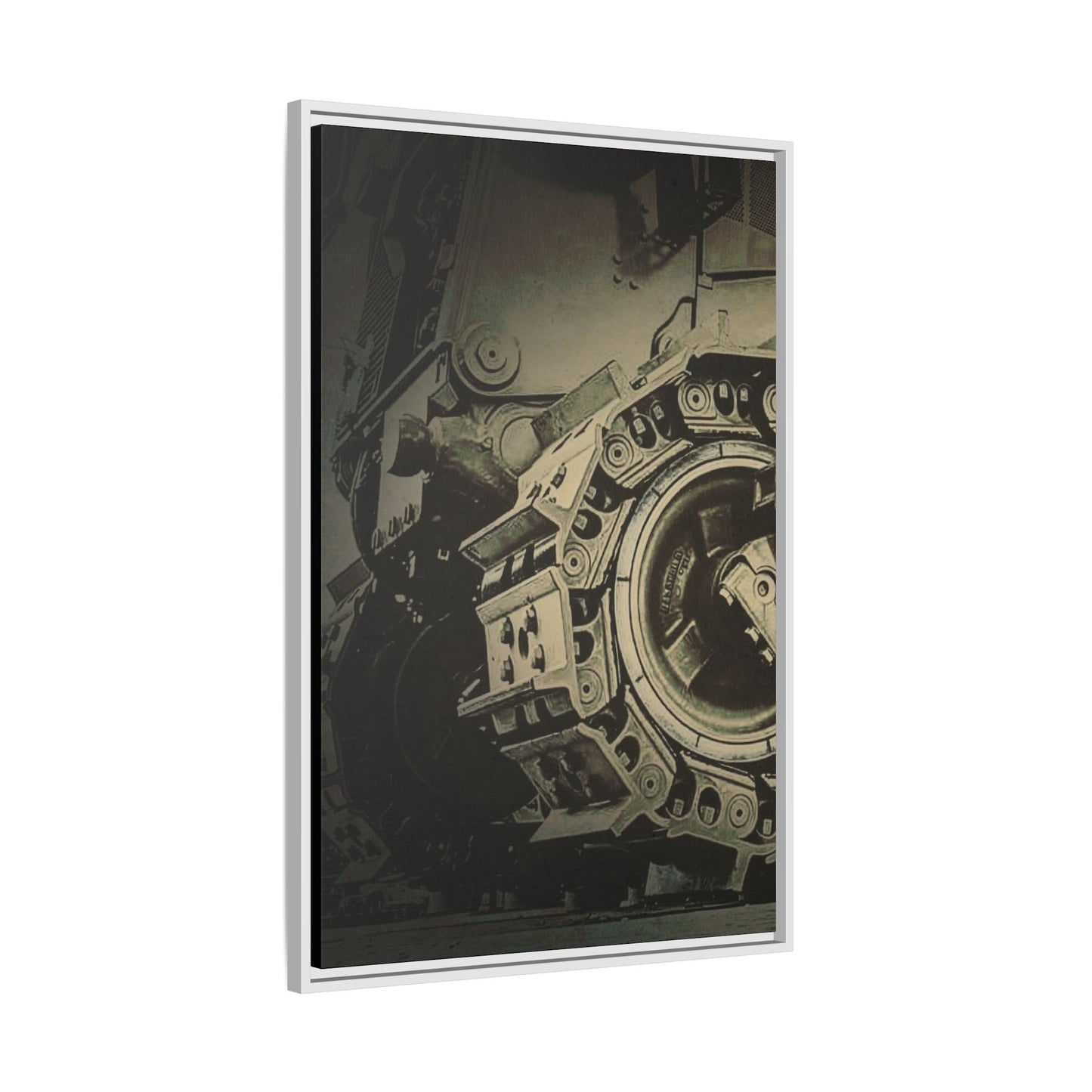 D11 Track Action | Triptych | Left Panel | Framed
