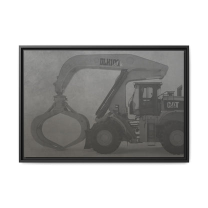 Wheel Loader with Grapple Side View | Framed Photo Wall Art on Canvas