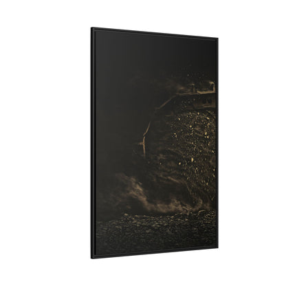 Epic Dozer Track Triptych Left | Matte Canvas Print (Framed)
