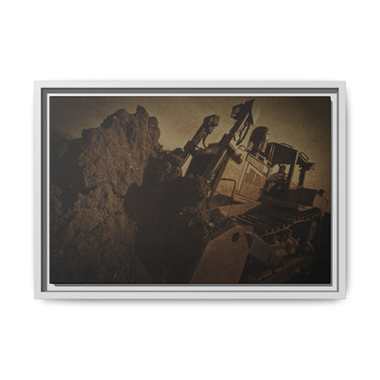 D8 Dozer Action| Framed Wall Art on Stretched Canvas