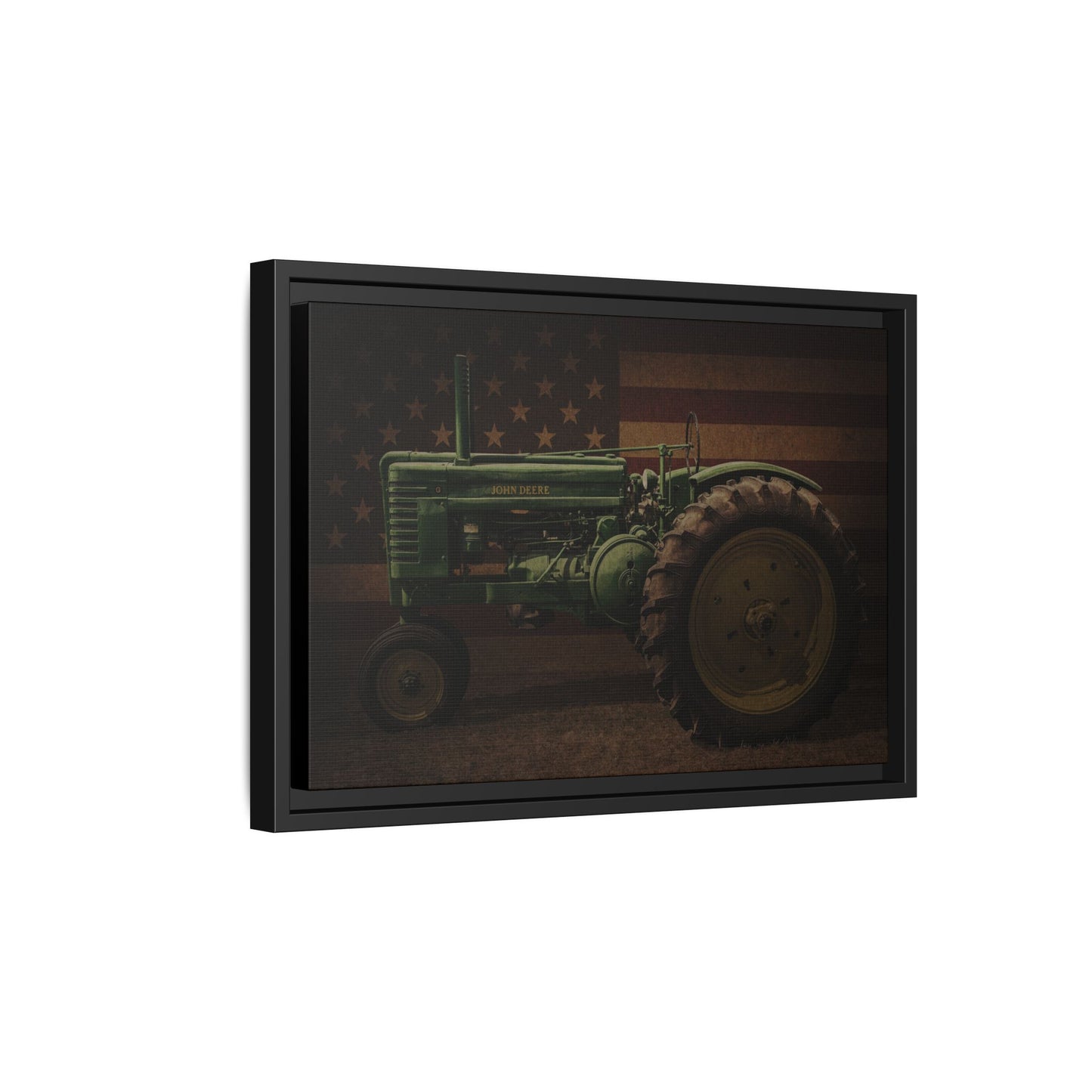 Patriotic John Deere Model G Tractor | Framed Wall Art on Stretched Canvas