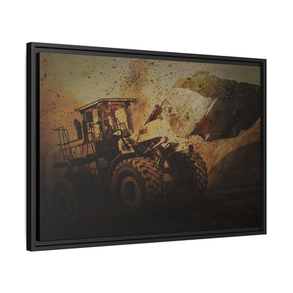 960K Dramatic Loader Action | Framed Wall Art on Stretched Canvas