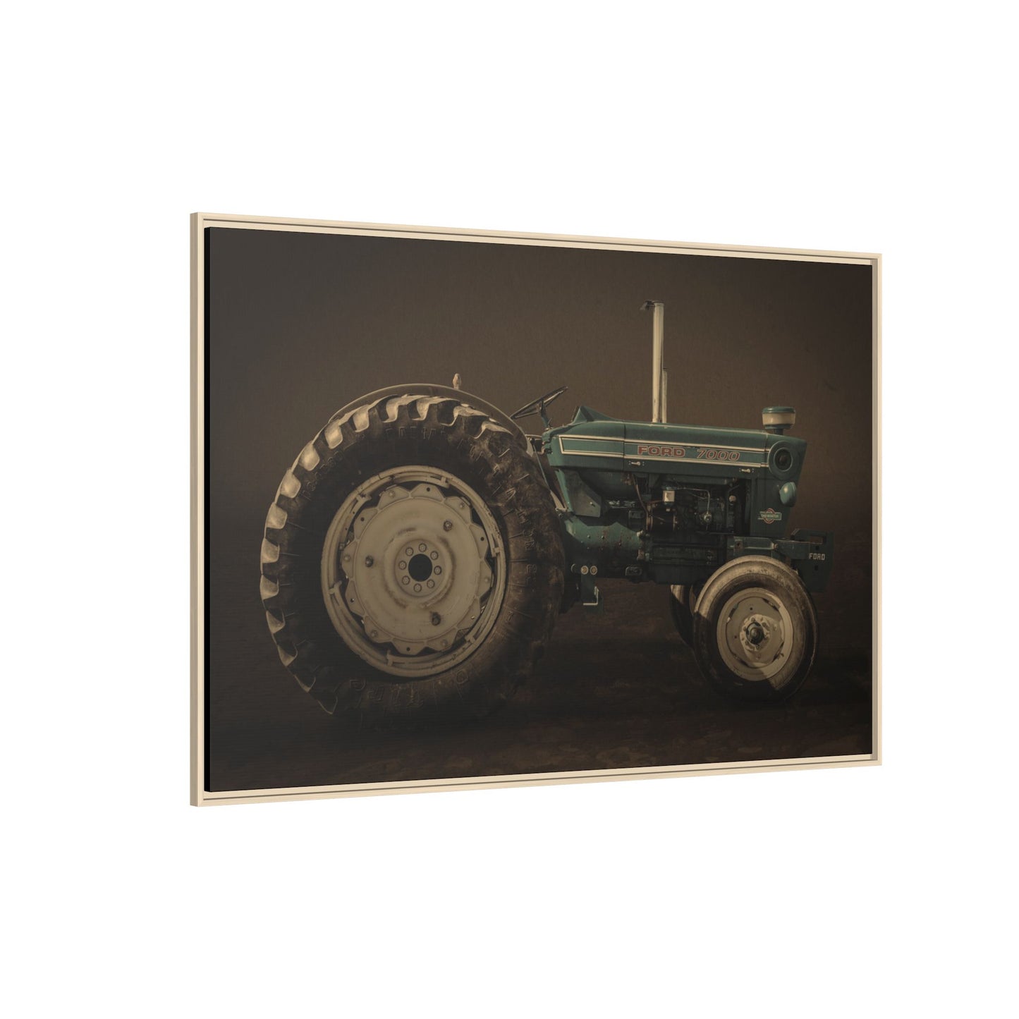 Classic Ford 7000 Tractor Photo Wall Art | Framed Stretched Canvas