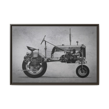 Vintage Farmall Pony Cutaway Drawing | Framed Wall Art on Canvas